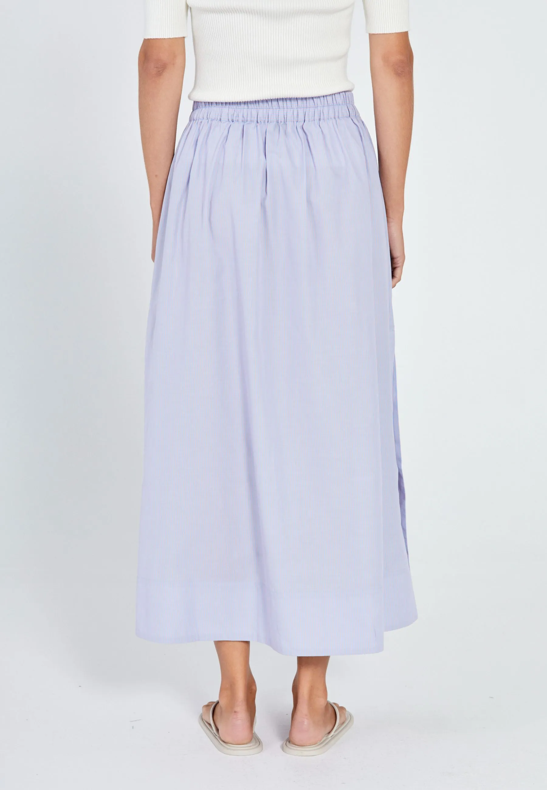 Olina maxi skirt - Coral stripes