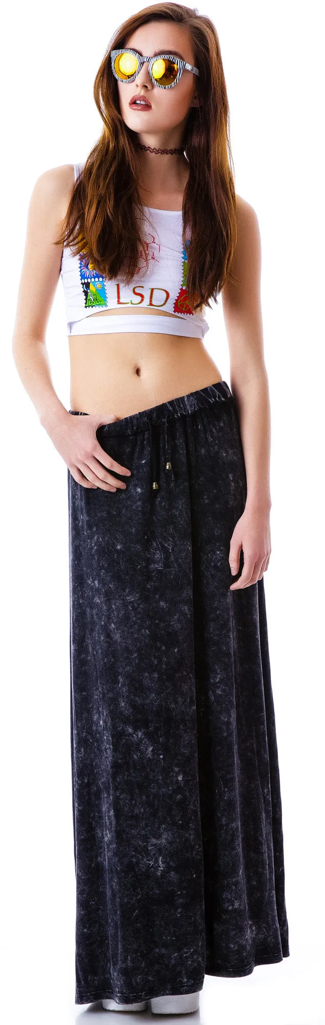 Open Road Stone Wash Maxi Skirt