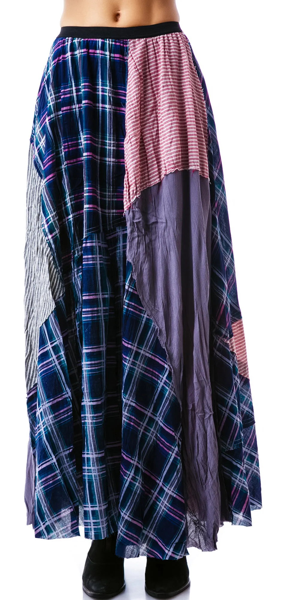 Patchwork Bohemian Maxi Skirt