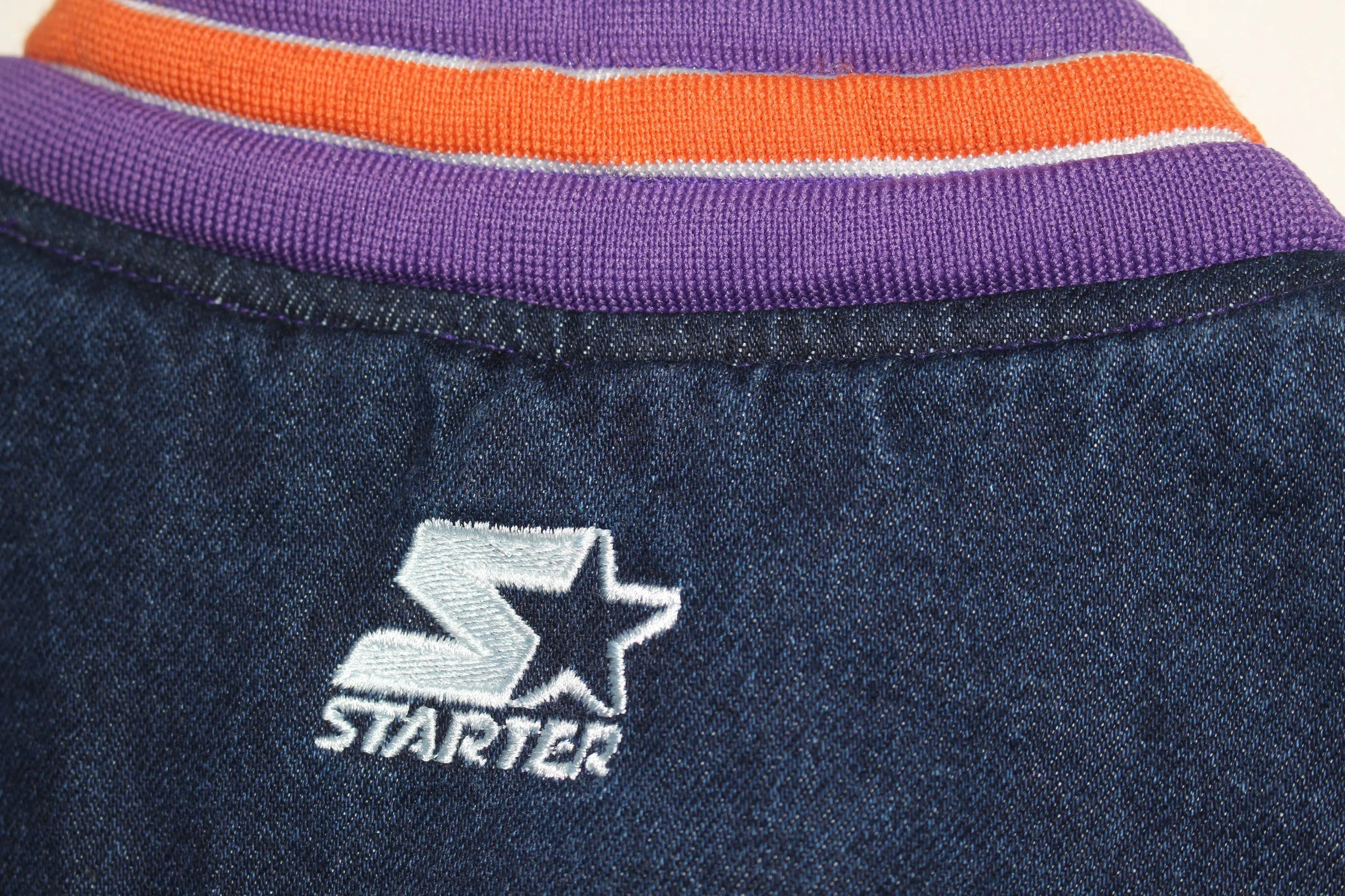 Phoenix Suns Starter Denim Bomber Jacket (XL)