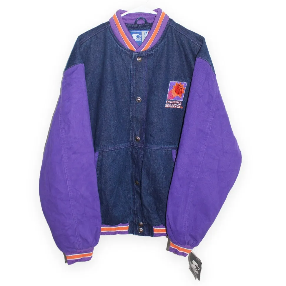 Phoenix Suns Starter Denim Bomber Jacket (XL)