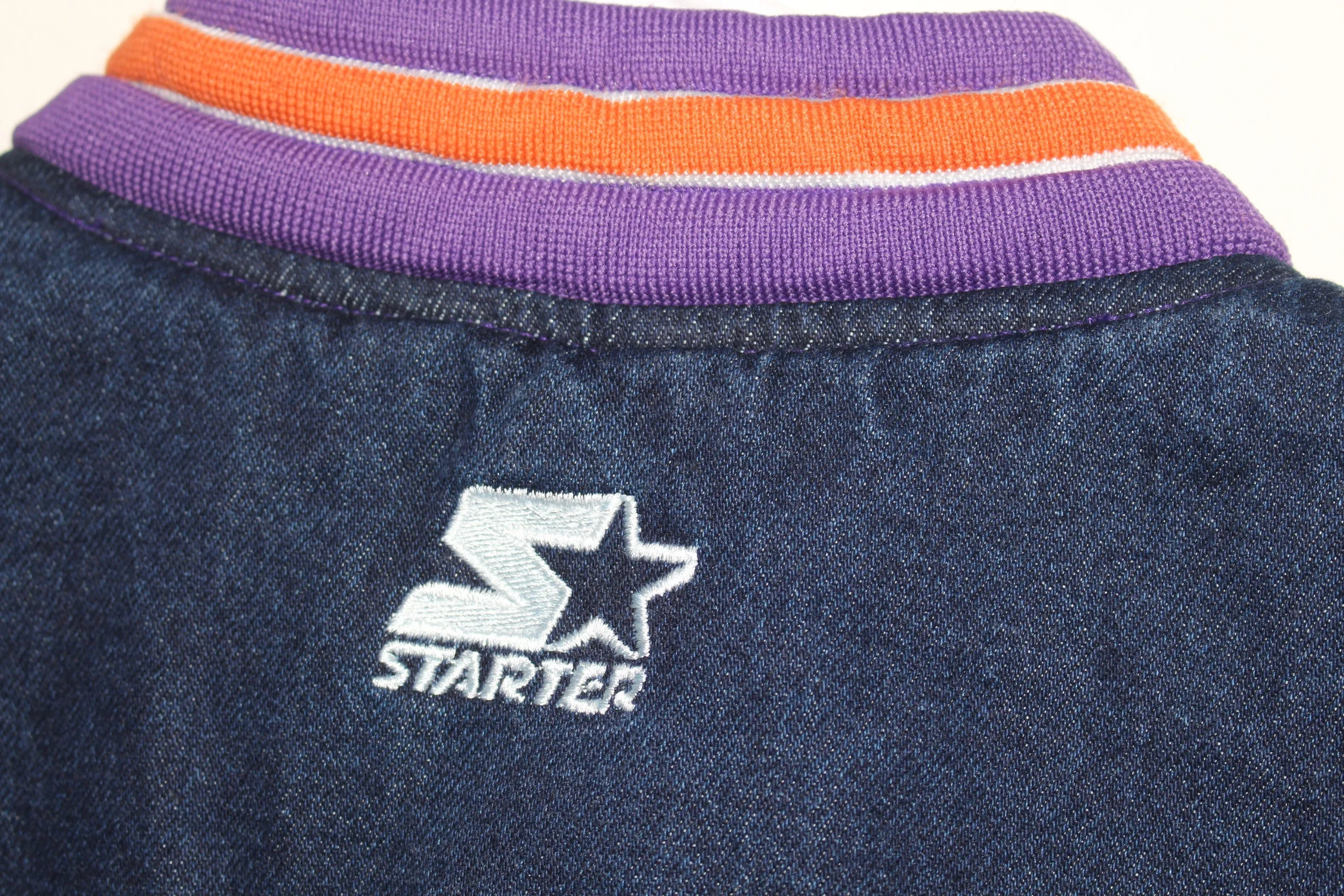 Phoenix Suns Starter Denim Bomber Jacket (XL)