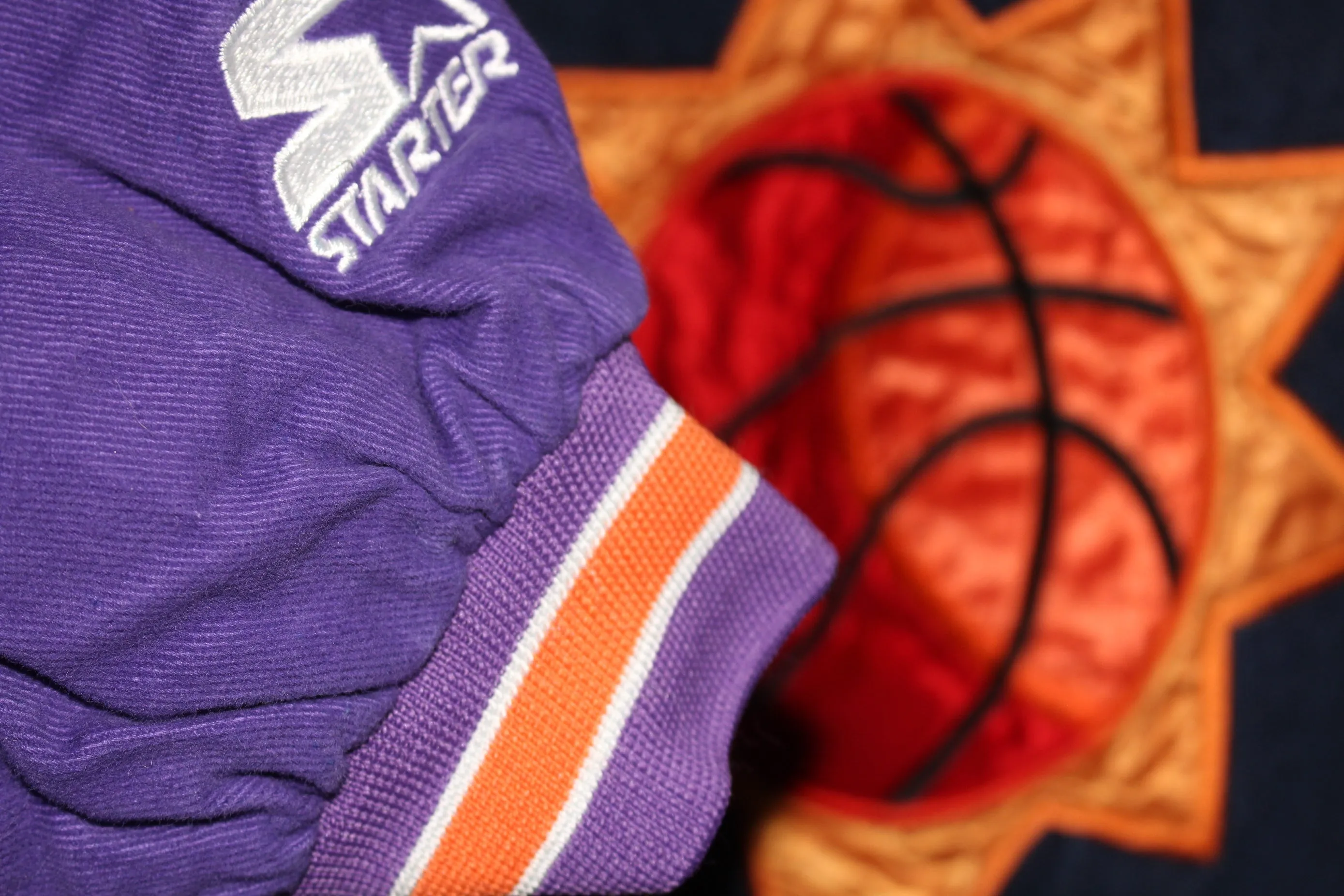 Phoenix Suns Starter Denim Bomber Jacket (XL)