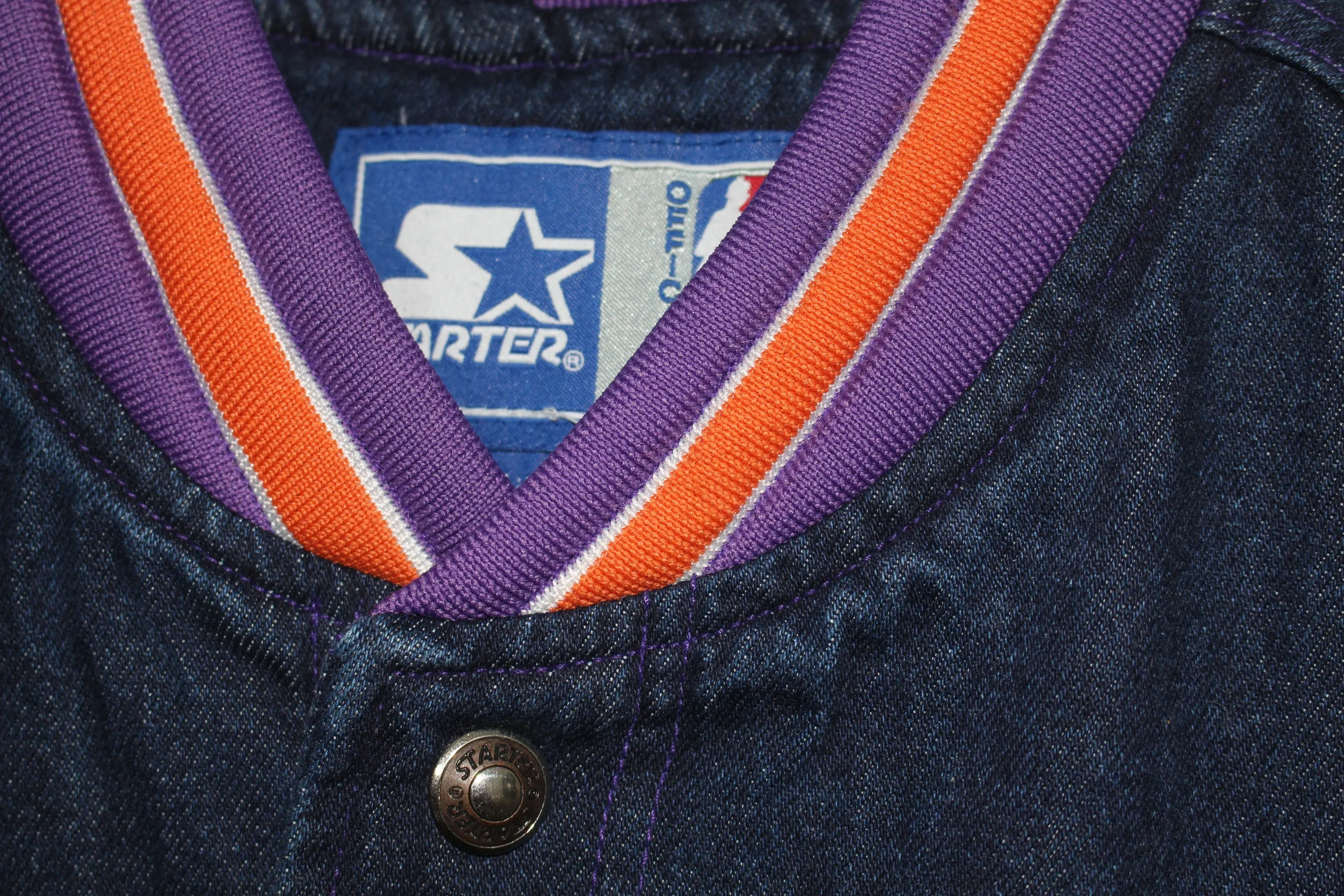 Phoenix Suns Starter Denim Bomber Jacket (XL)