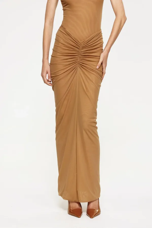 Pilar Mesh Skirt Dark Skin
