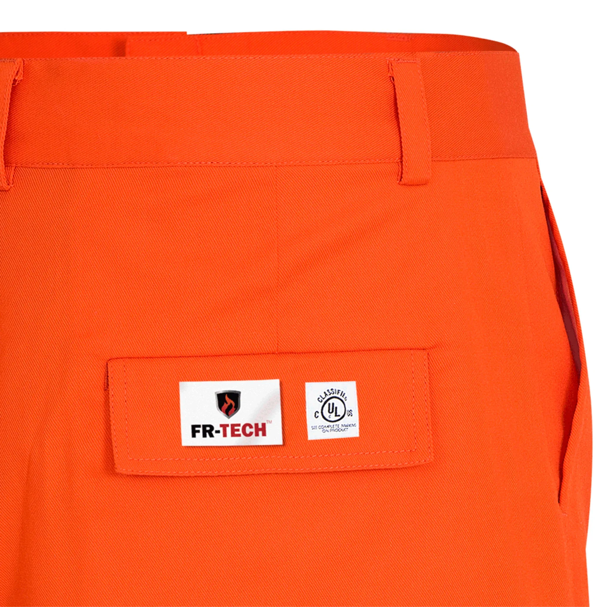 Pioneer Men's Hi Vis FR Uniform Pants - FR-TECH HRC 2, 88% Cotton/12% Nylon, CSA Certified, Flame Resistant, Reflective Tape, Orange | Sizes 30-50