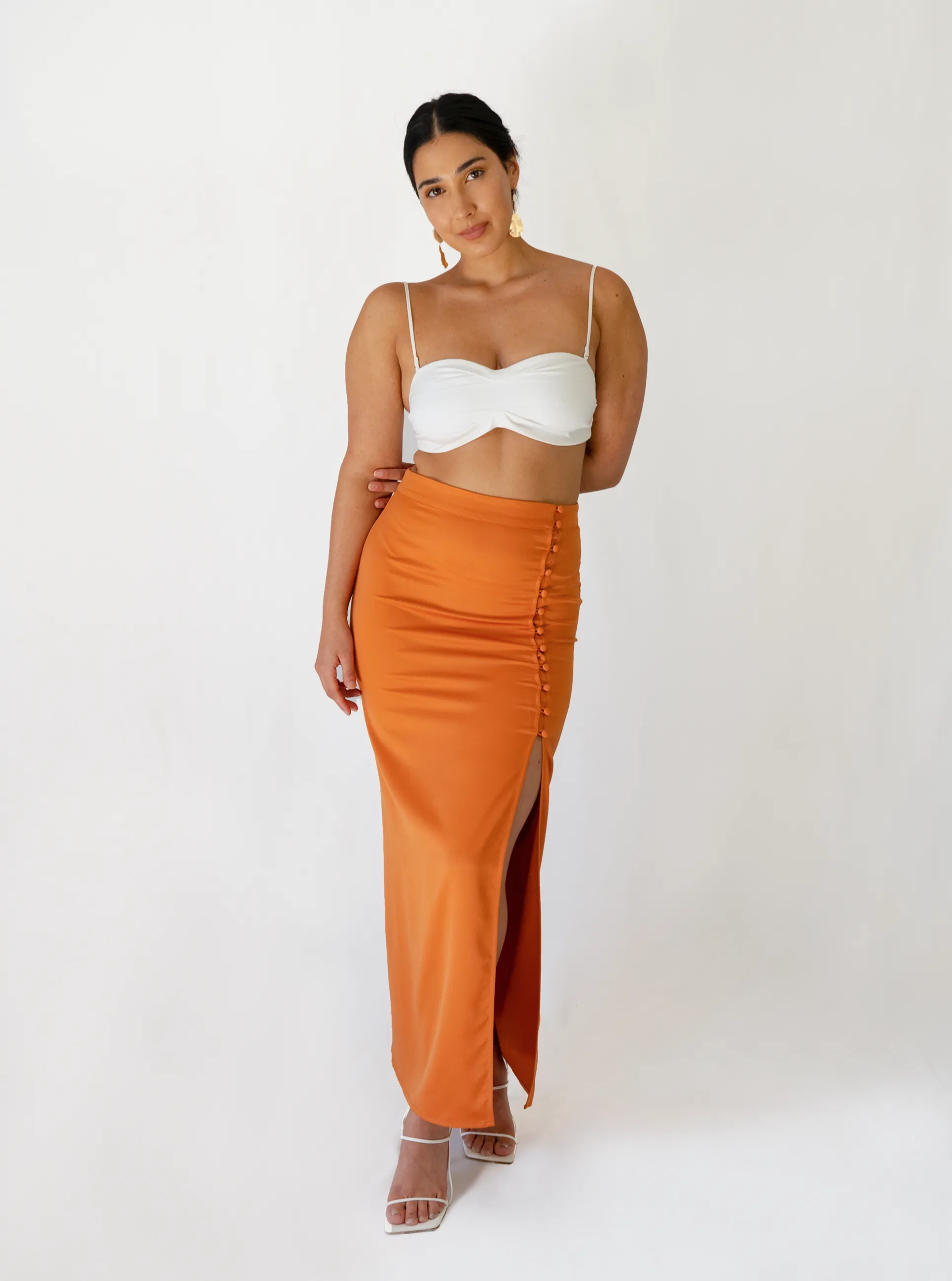Pleated Bralette- White