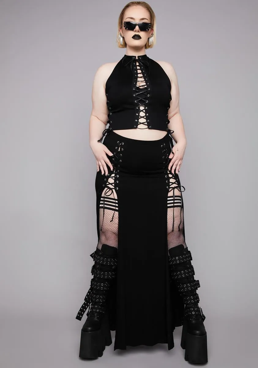Plus Glitch In The Matrix Maxi Skirt