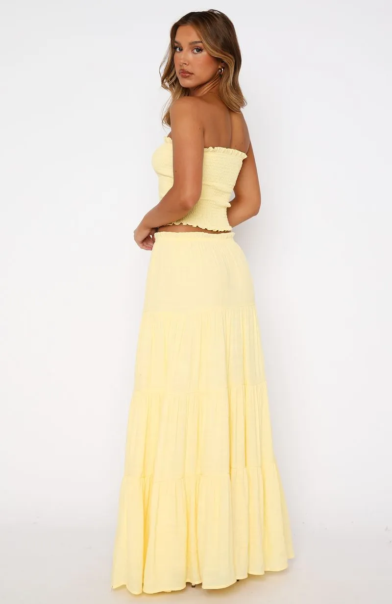 Prove Me Right Maxi Skirt Lemon