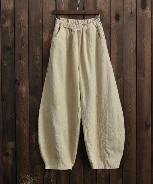 Sakura Wide Leg Linen Pants | Zen
