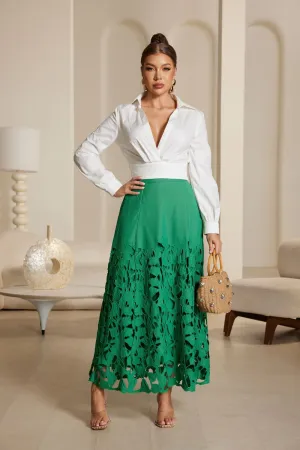 Sarai Top-Crochet Maxi Skirt set