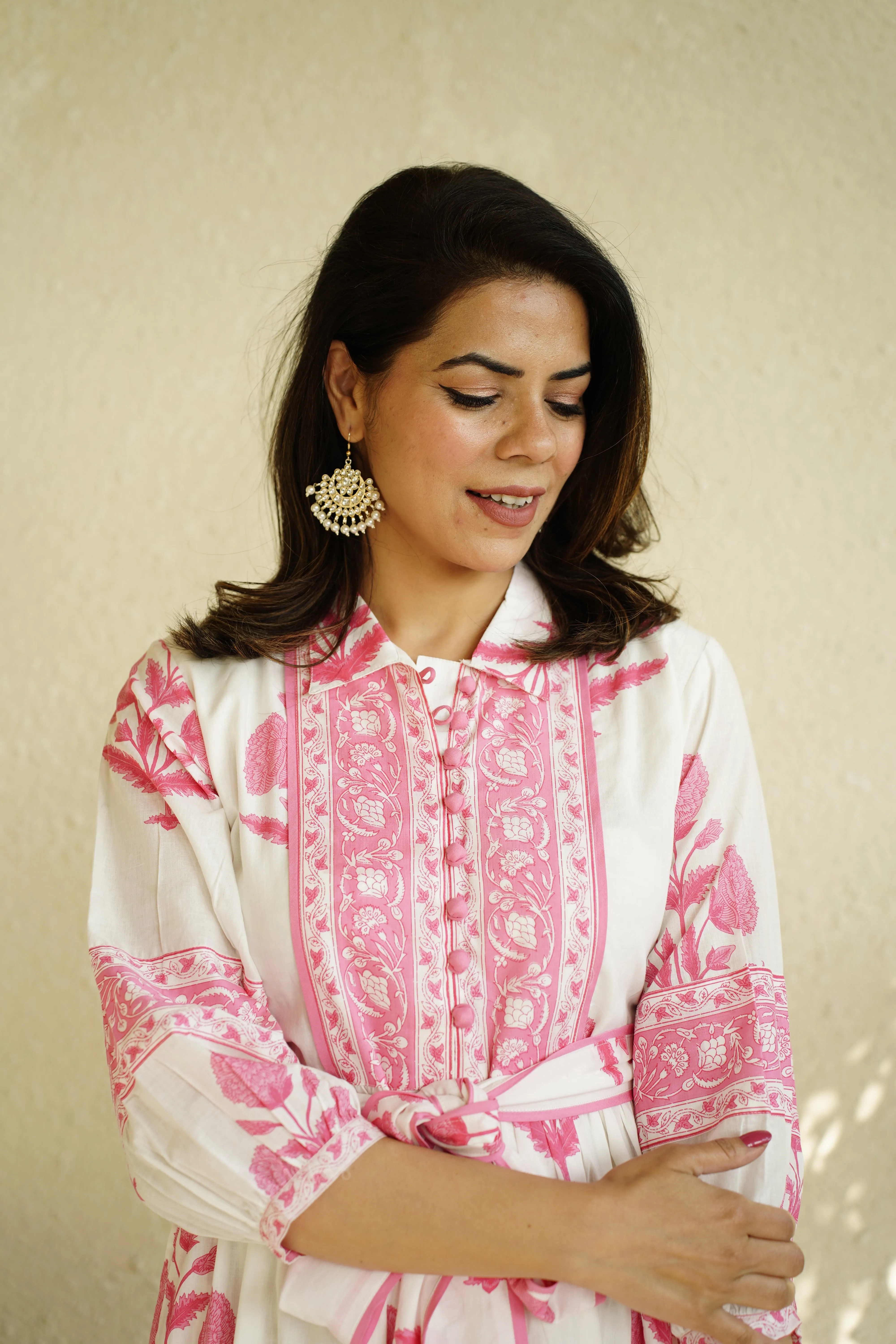 SECONDS | Mughal Print Dress | Blush Pink | 03 L