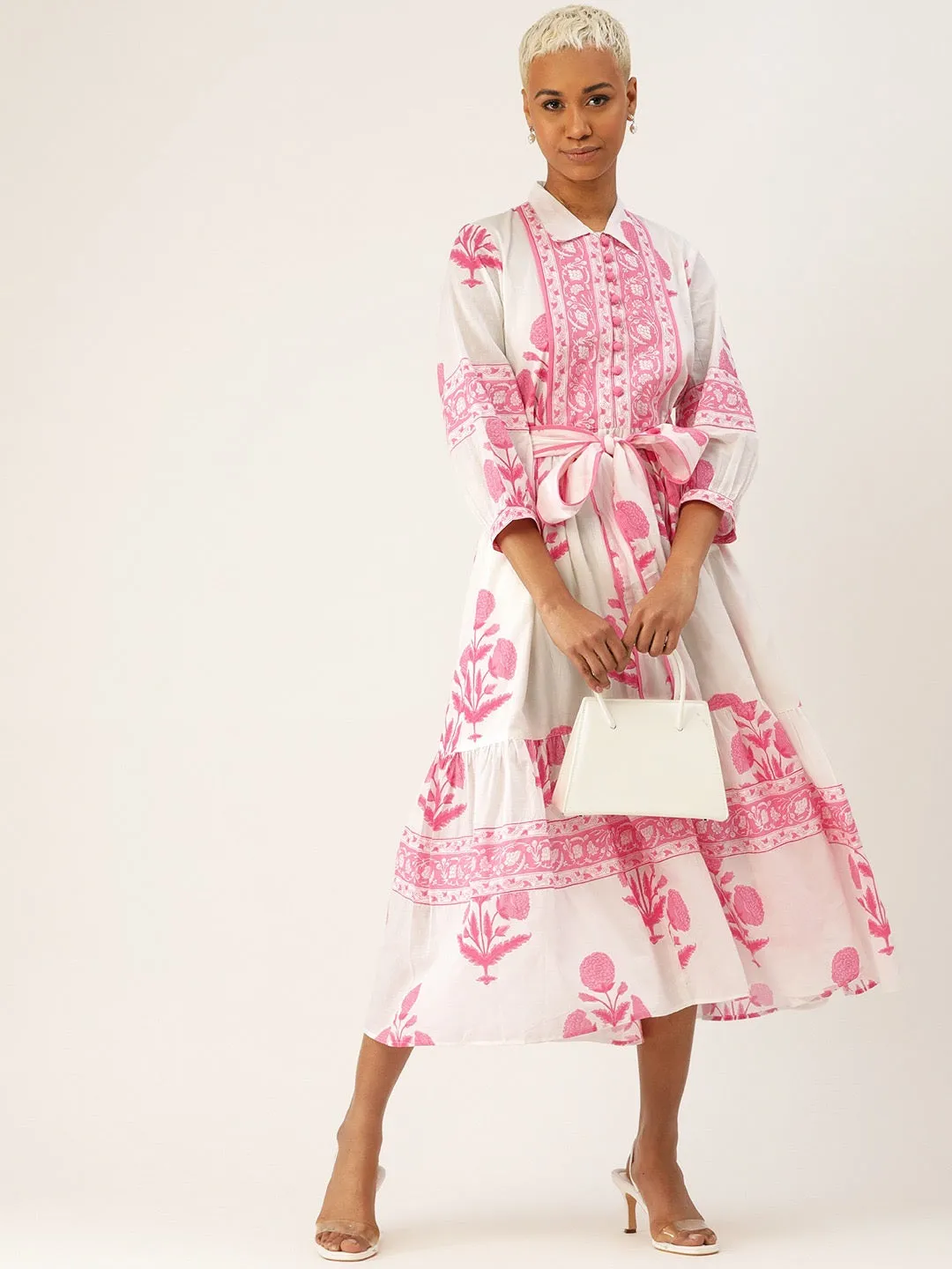 SECONDS | Mughal Print Dress | Blush Pink | 03 L