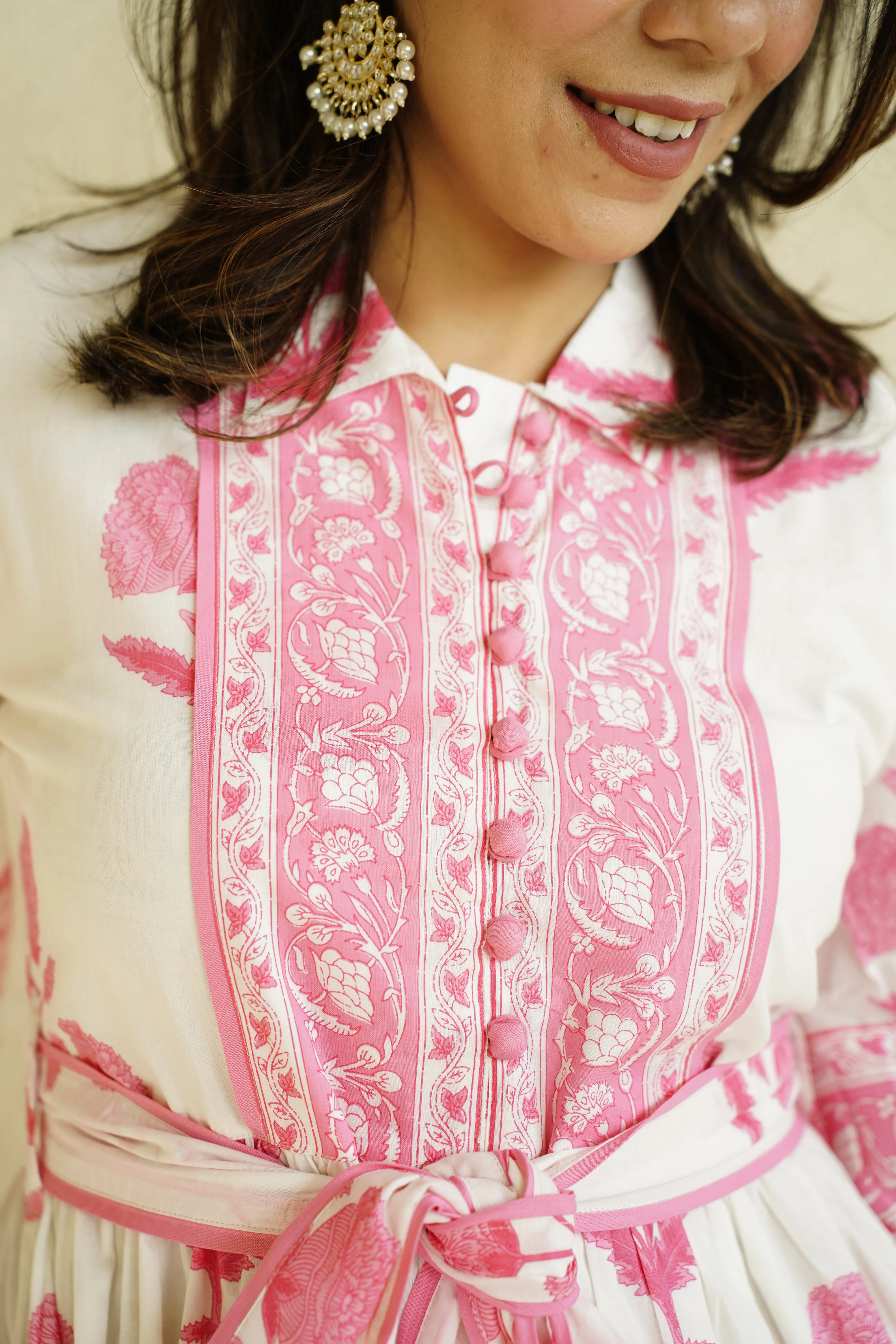 SECONDS | Mughal Print Dress | Blush Pink | 03 L