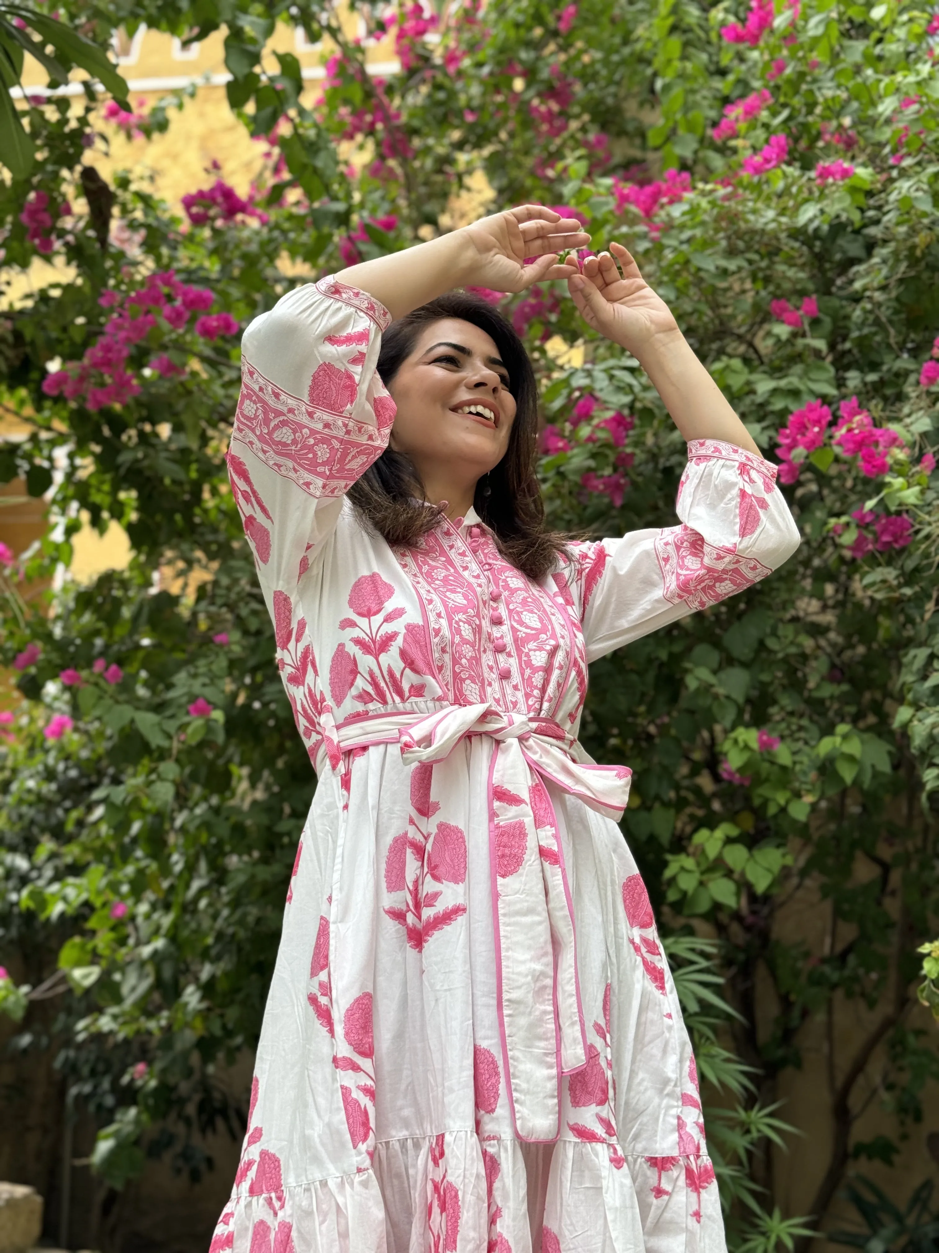 SECONDS | Mughal Print Dress | Blush Pink | 03 L