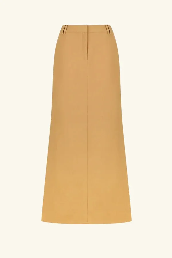 Shona Joy | Irena Side Split Maxi Skirt - Wheat