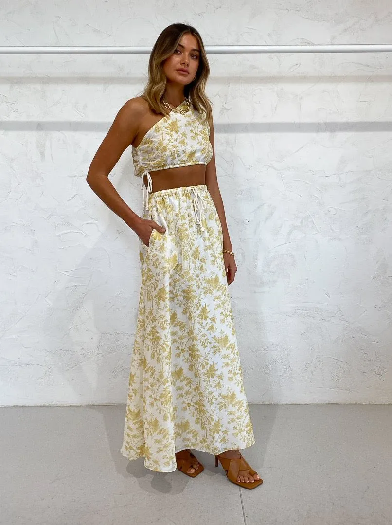 Sir Clementine Maxi Skirt in Ivory Clementine