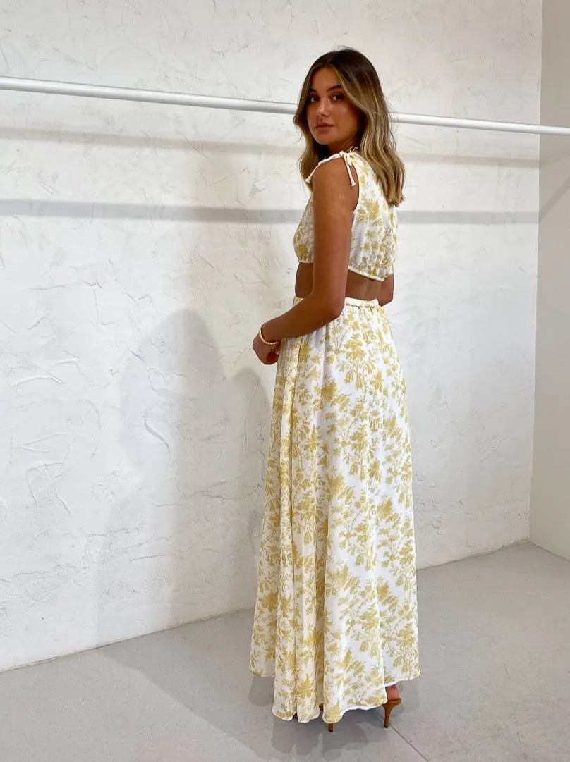 Sir Clementine Maxi Skirt in Ivory Clementine