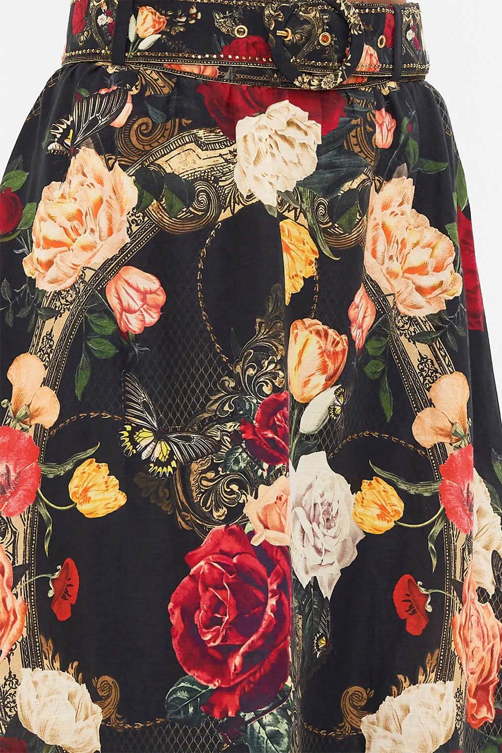 SKIRT WITH DEEP HEM FRILL AND BELT MAGIC IN THE MANUSCRIPTS