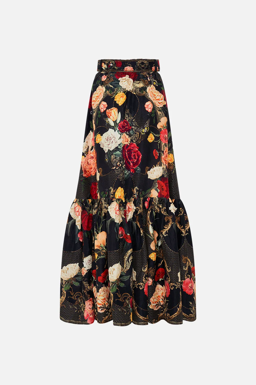 SKIRT WITH DEEP HEM FRILL AND BELT MAGIC IN THE MANUSCRIPTS