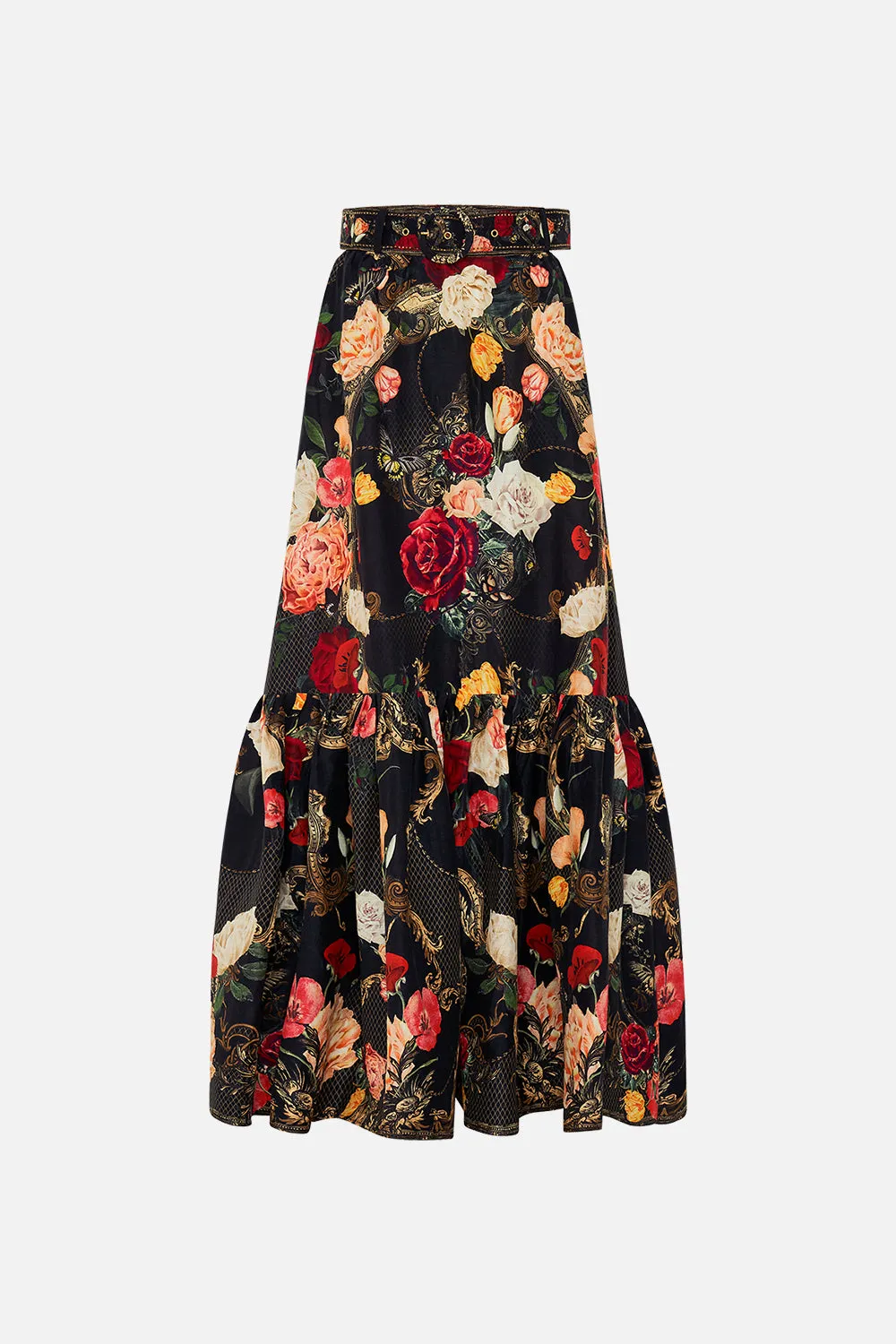 SKIRT WITH DEEP HEM FRILL AND BELT MAGIC IN THE MANUSCRIPTS