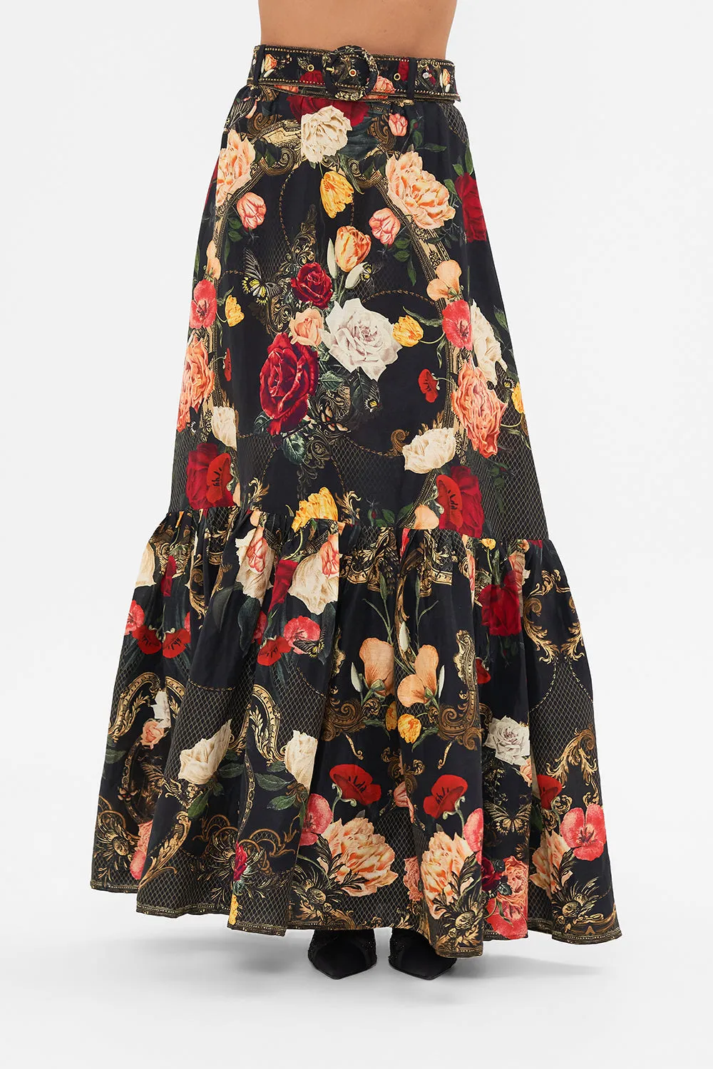 SKIRT WITH DEEP HEM FRILL AND BELT MAGIC IN THE MANUSCRIPTS