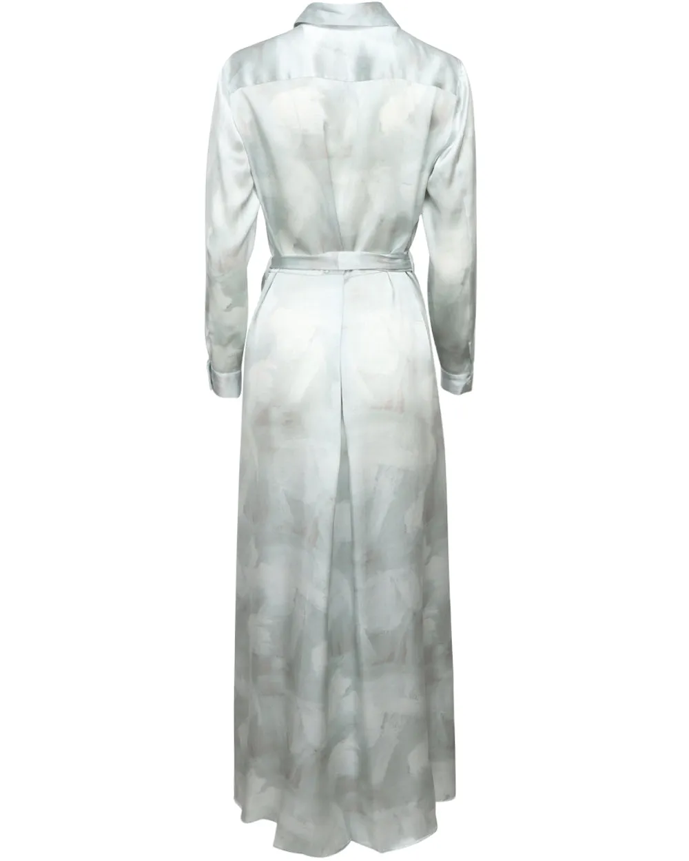Sky Blue Silk Maxi Dress