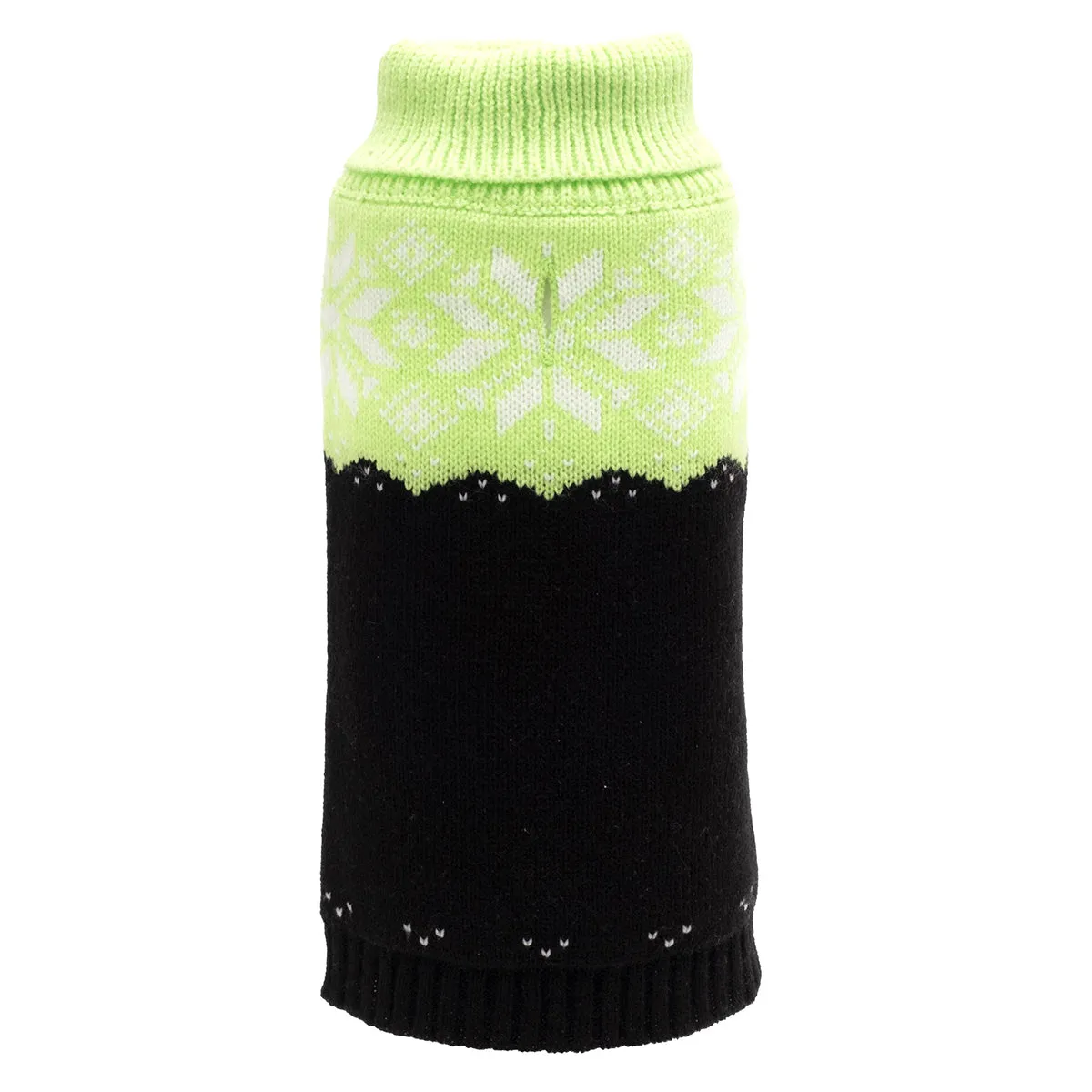 Snowtrails Dog Sweater Green/Black
