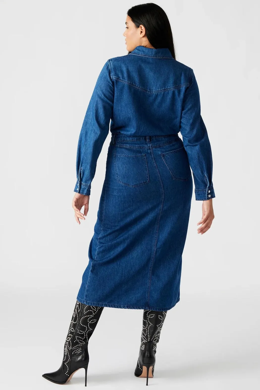 Steve Madden Dakoda Dress - Blue Denim
