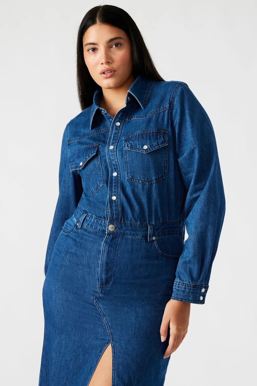 Steve Madden Dakoda Dress - Blue Denim