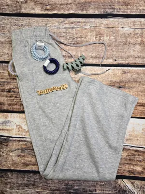 Straight Leg Sweatpants - Grey