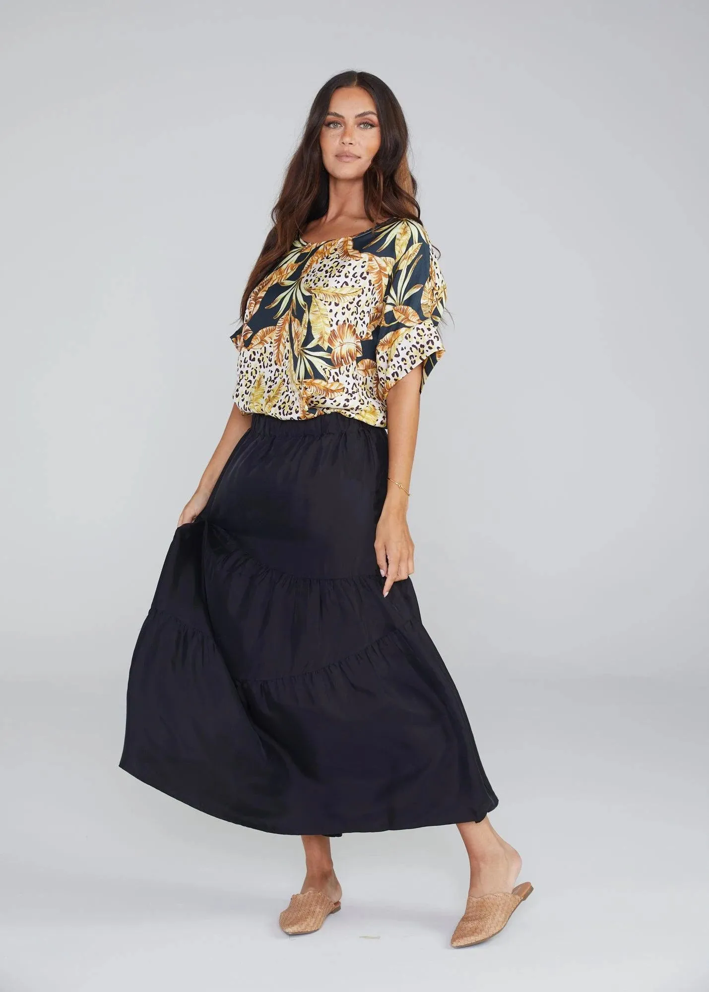 summer silk/bamboo skirt