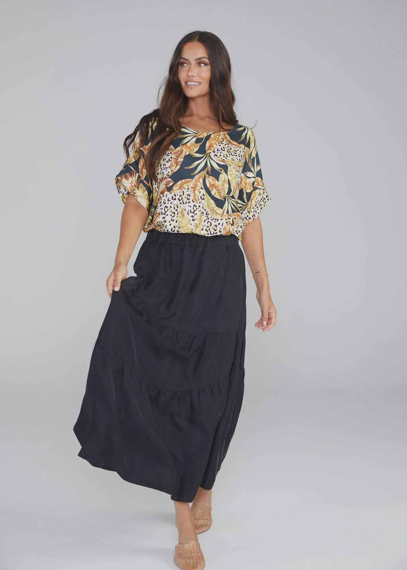 summer silk/bamboo skirt