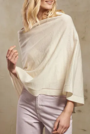 Sway Poncho Baby Alpaca Color Ecru