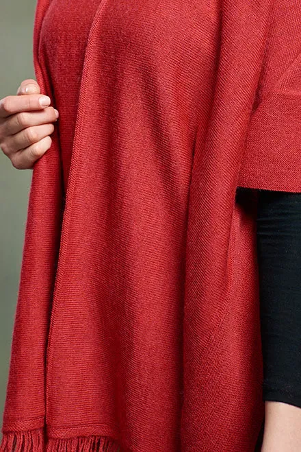 Taboa Poncho Baby Alpaca Color Rhubarb