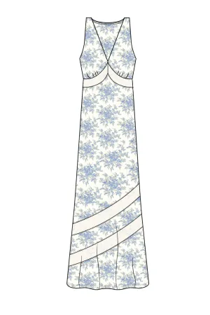 The Henrietta Dress - Rose Bushel Blue