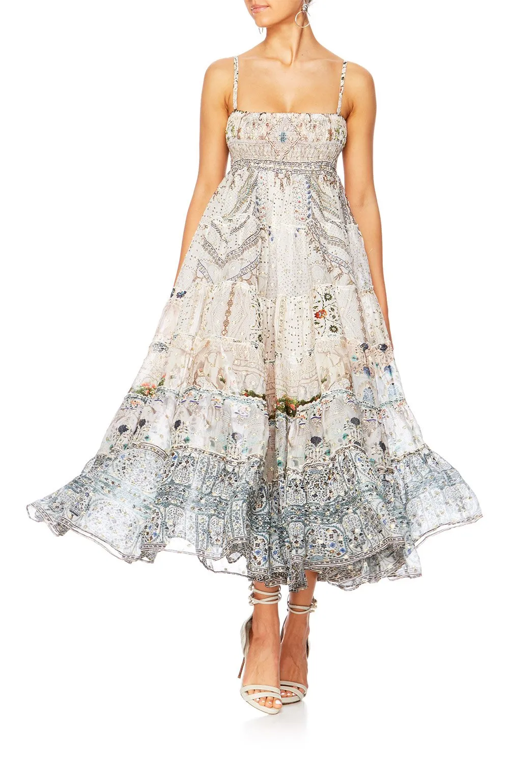 TIERED MAXI SKIRT BREAKFAST WITH SILVIA