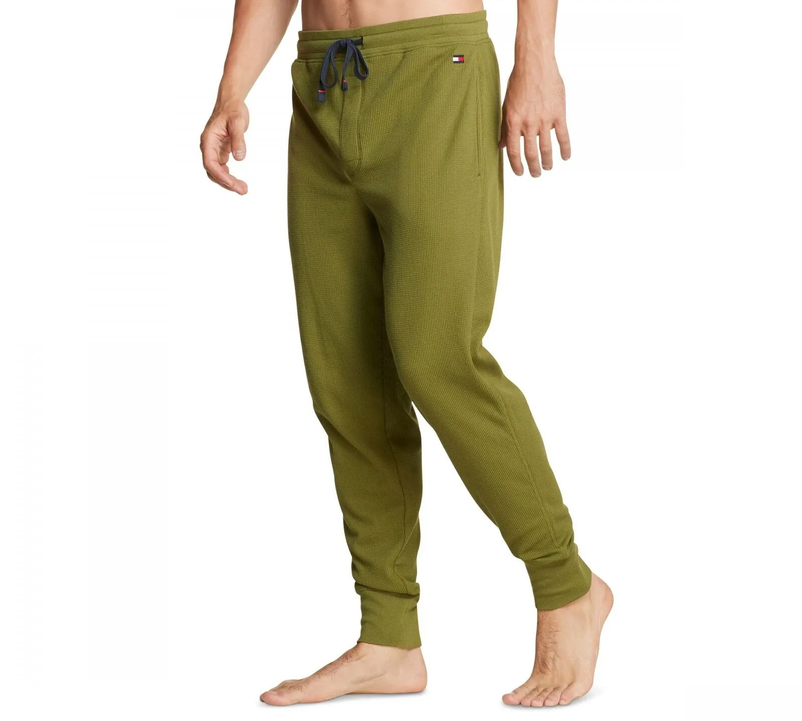 Tommy Hilfiger Men's Thermal Pajama Joggers Pants  Color Green Vine Size S