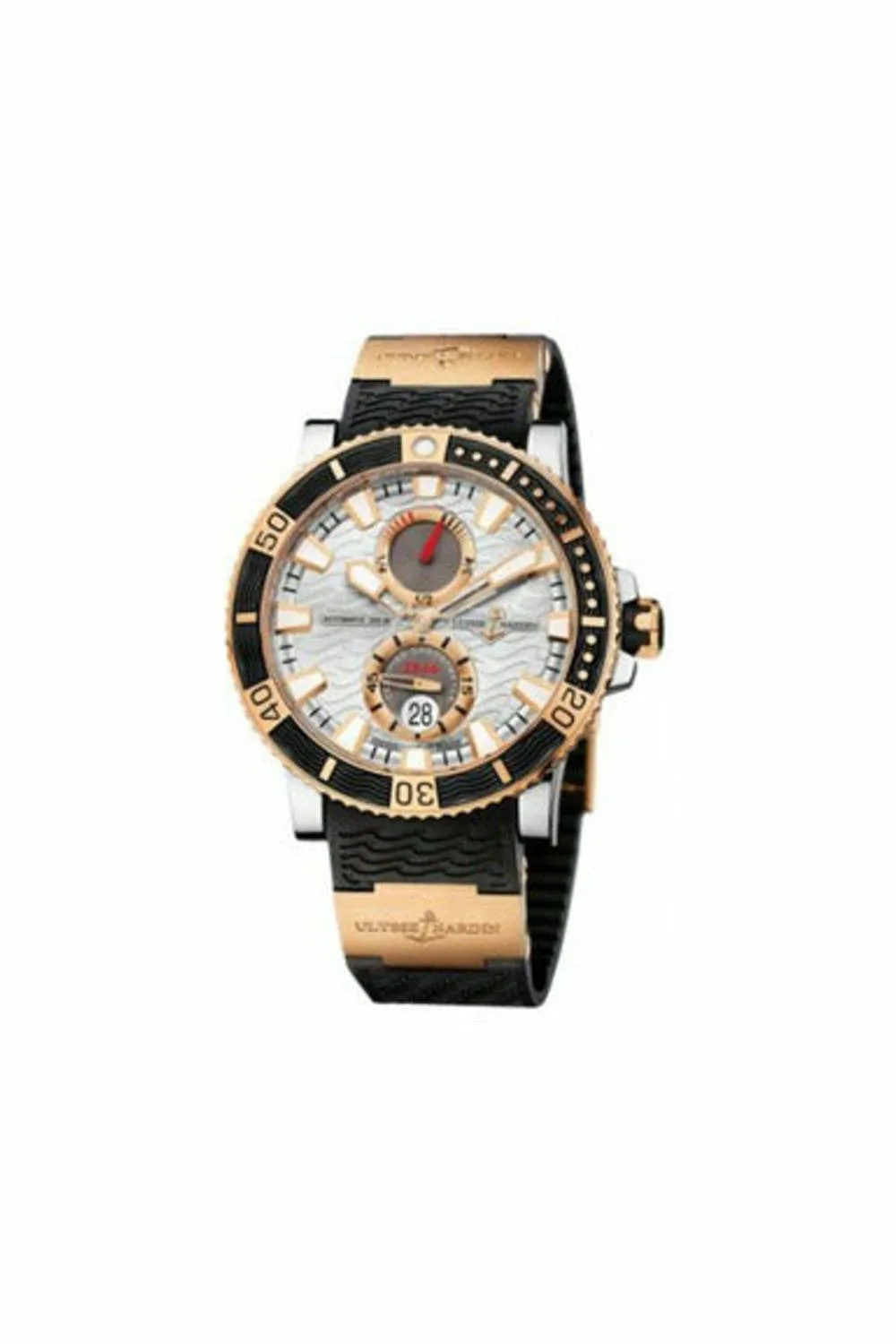 ulysse nardin maxi marine titanium & 18kt rose gold 45mm men's watch