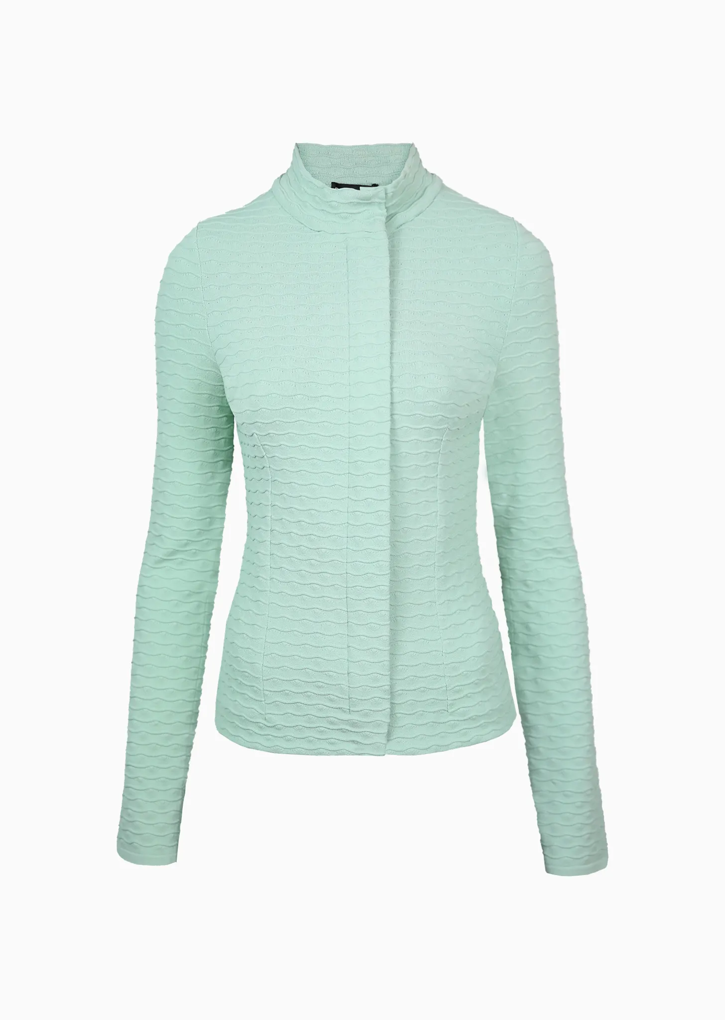 Vedette - Fitted Jacket with Wave Texture