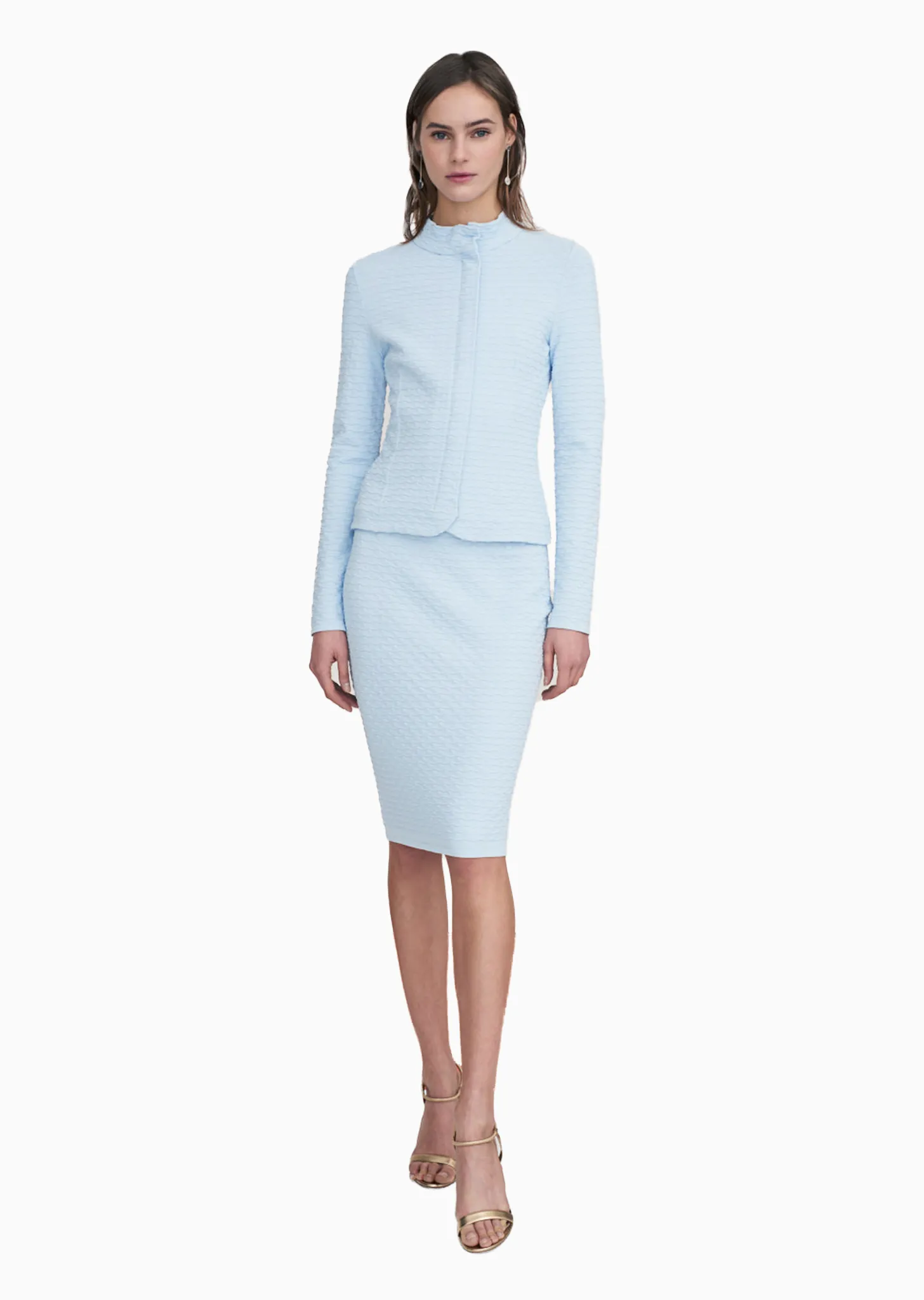 Vedette - Fitted Jacket with Wave Texture