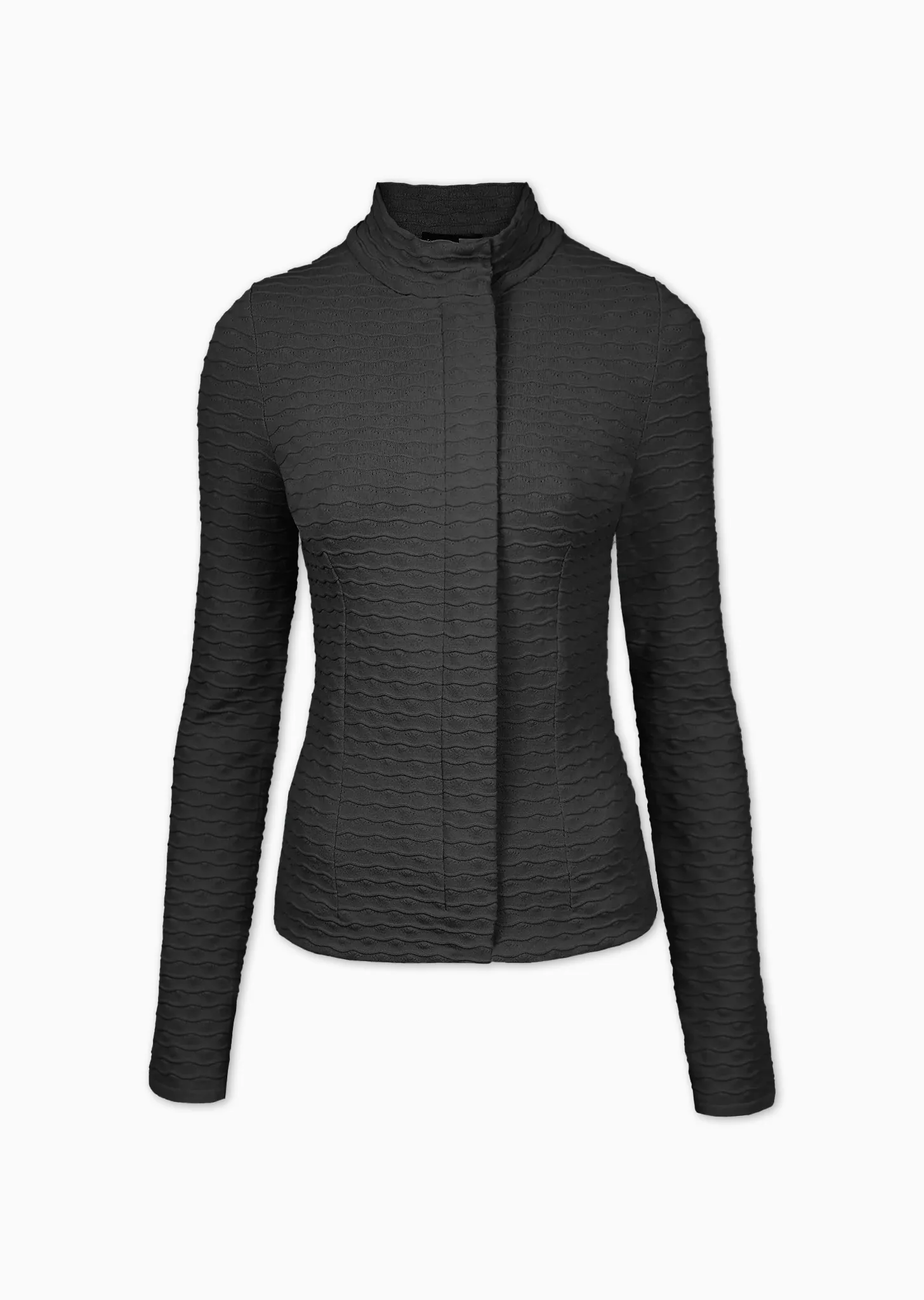 Vedette - Fitted Jacket with Wave Texture