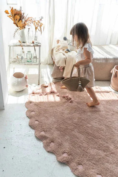 Washable Oval Rug Pinecone