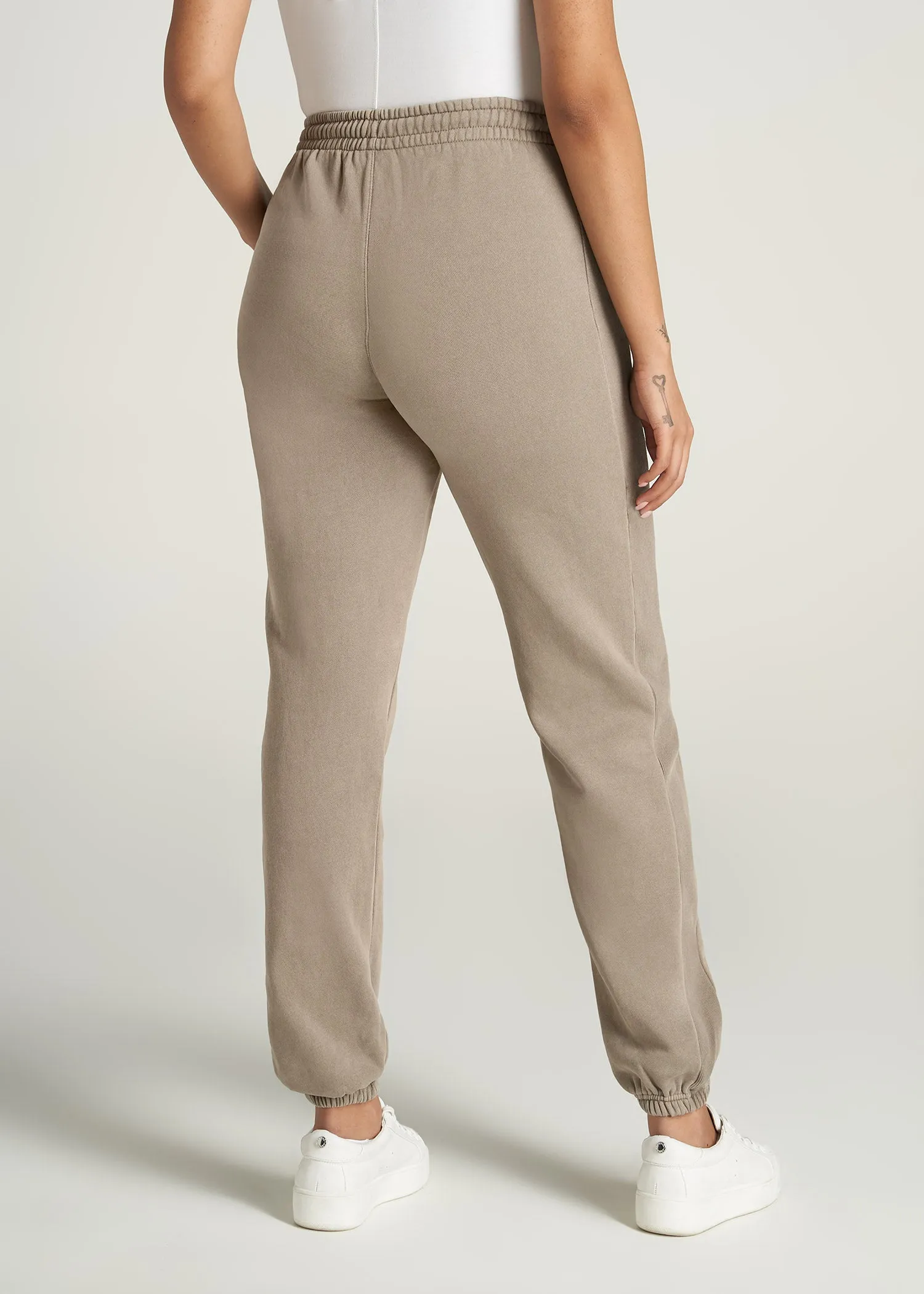 Wearever Fleece Regular Fit Women's Tall Sweatpants in Khaki