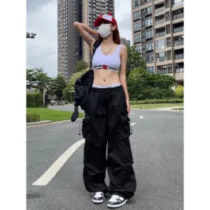 Women Hippie Streetwear Parachute Pants