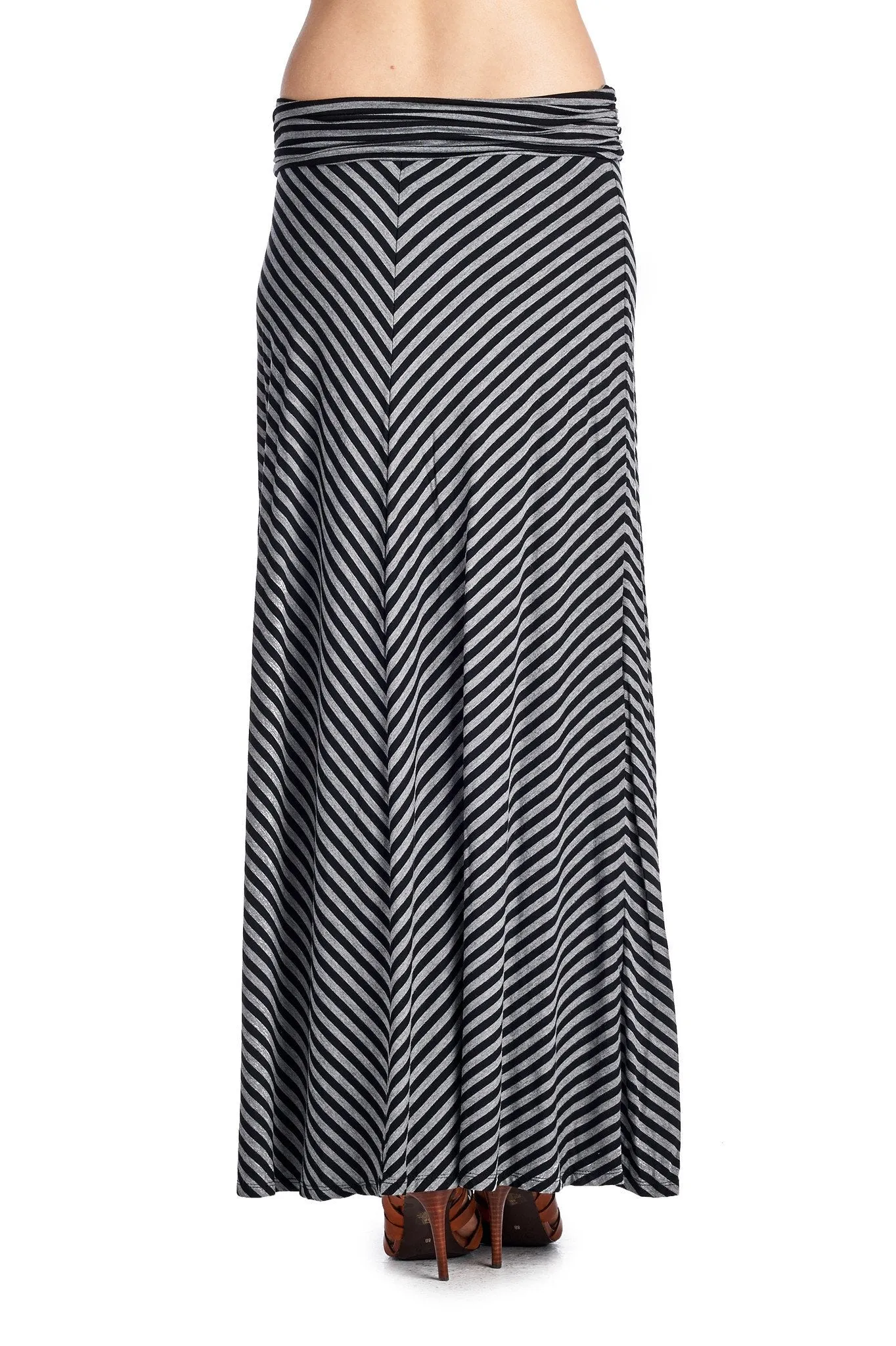 Women's Chevron Stripe Maxi Skirt