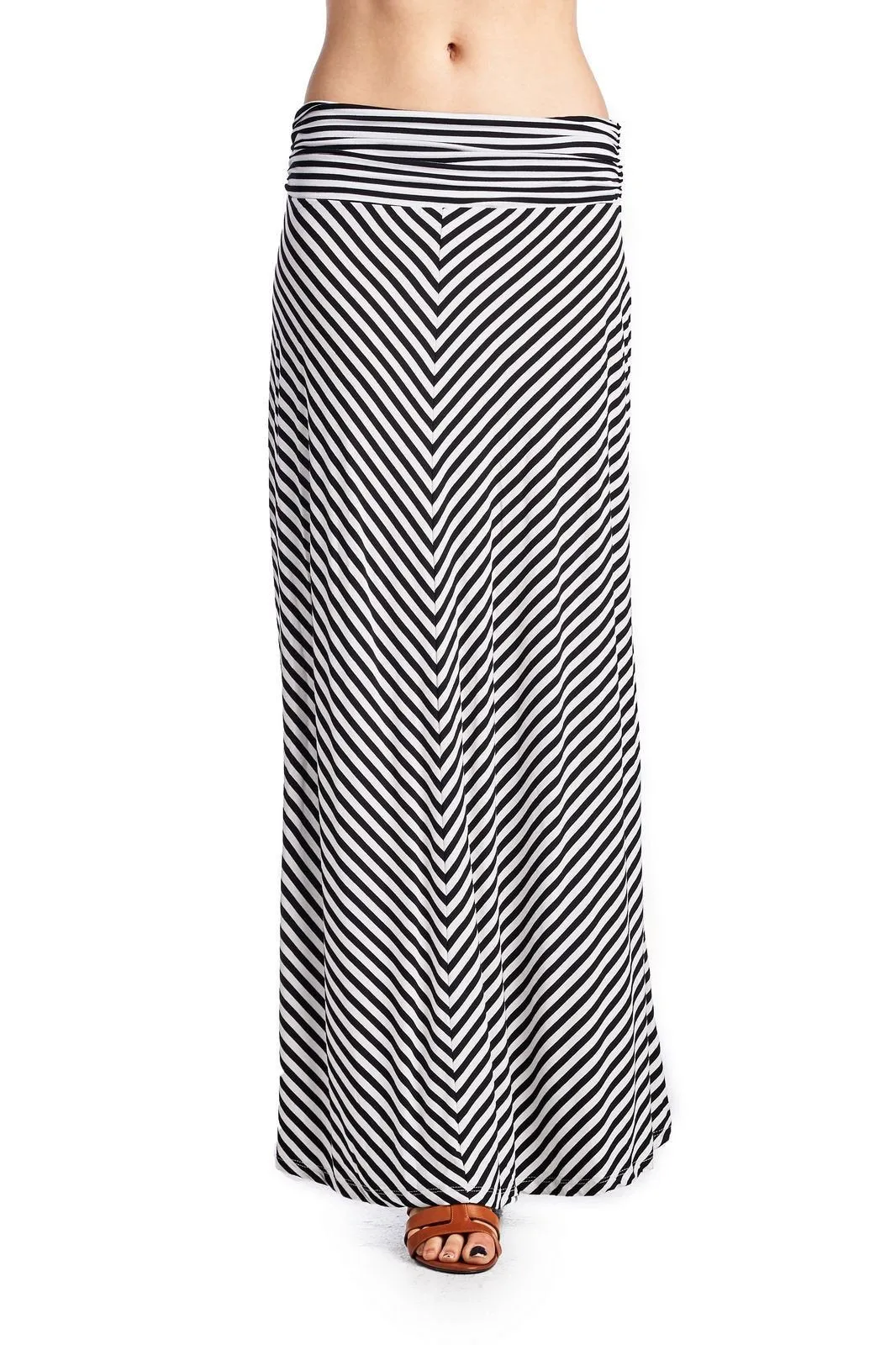 Women's Chevron Stripe Maxi Skirt