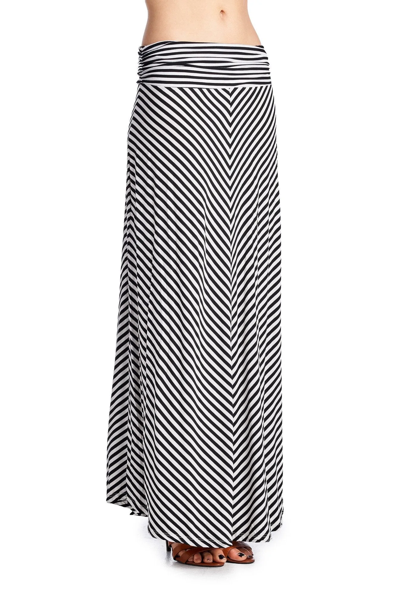 Women's Chevron Stripe Maxi Skirt