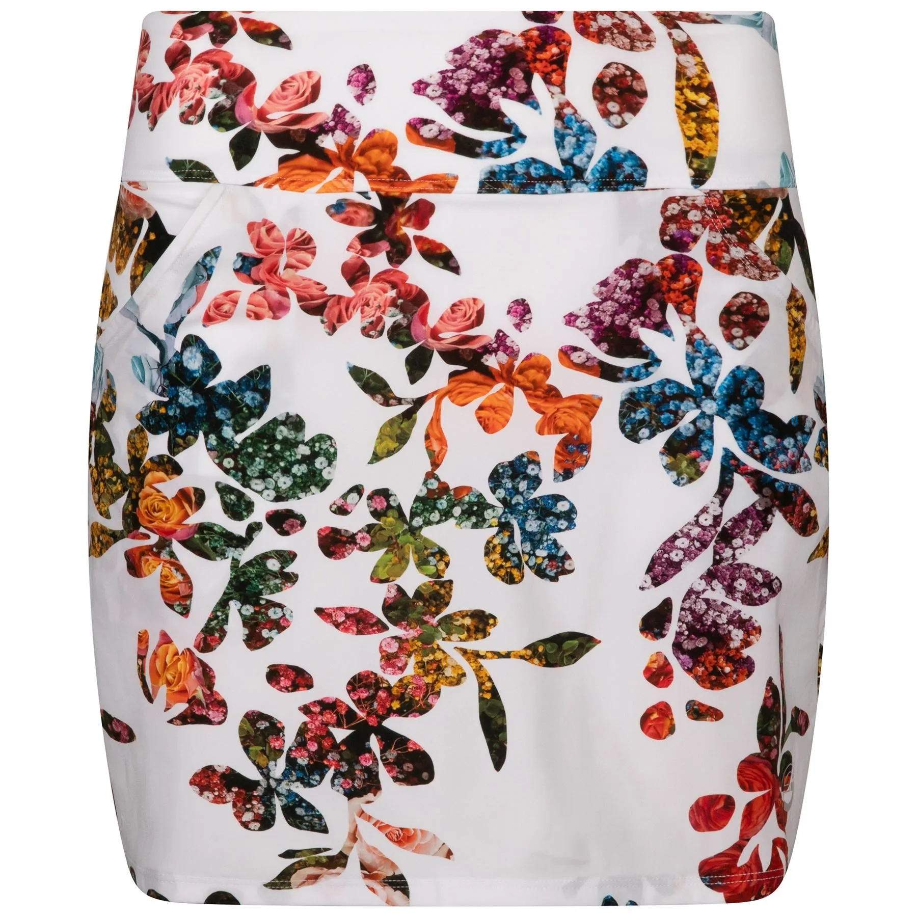 Womens Core Basic Pocket Skirt White Graphic Floral - SS23