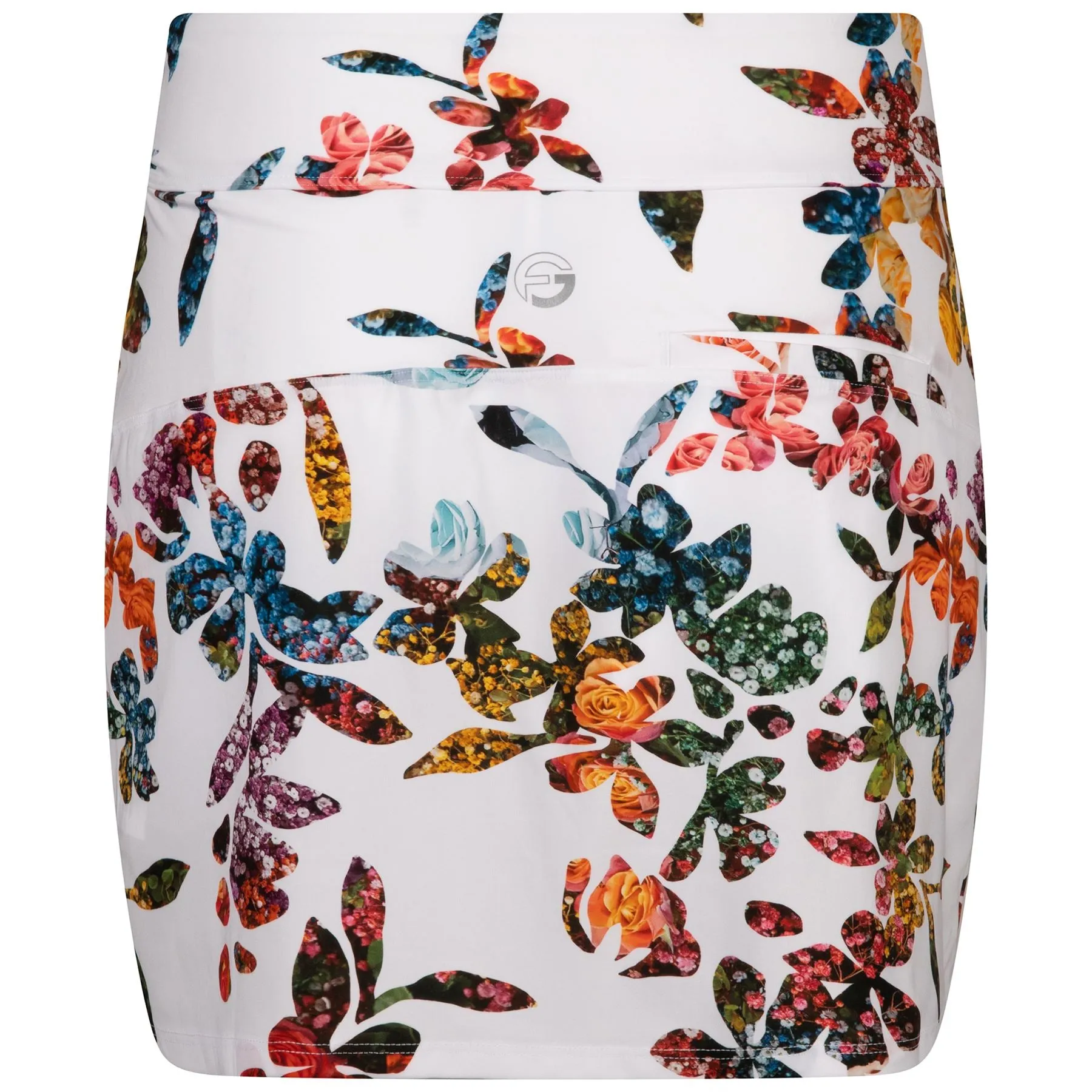 Womens Core Basic Pocket Skirt White Graphic Floral - SS23